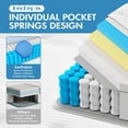 thumbnail image 6 of Queen Mattress, 12 inch Cooling Gel Memory Foam Hybrid Mattress with Pocket Coil Innersprings,Medium Firm Mattresses for Supportive & Pressure Relief,Foam Bed Pad in a Box, 6 of 8