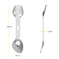 thumbnail image 2 of Llave de cuchara de tenedor Spork de acero inoxidable multifuncional para picnic (negro), 2 of 8