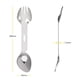thumbnail image 4 of Llave de cuchara de tenedor Spork de acero inoxidable multifuncional para picnic (plata), 4 of 4
