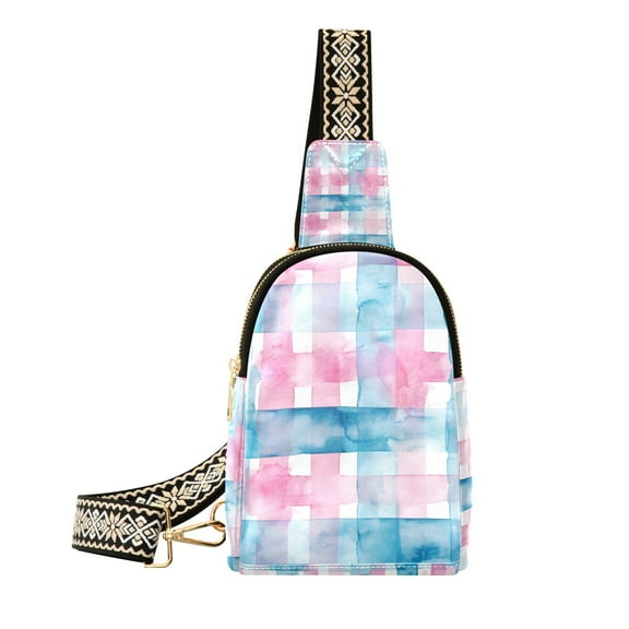 Cross Pink Blue Crossbody Bags Backpack Chest Bag Shoulder Bag Waist Bag for Outdoor Travel Hiking Fitness Cycling