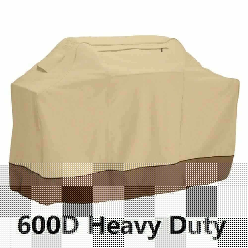 WSYW 600D Heavy Duty BBQ Grill Cover 58" Waterproof Barbecue Replacement Protect Beige