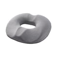 thumbnail image 2 of Cojín de espuma viscoelástica para asiento de coche, cómodo cojín para hemorroides, para viajes Gris, 2 of 8