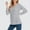 Gray, variant on Women's Long Sleeve V-Neck Pullover Sweater, Soft Brushed Polyester Fabric for Ultimate Comfort, Casual and Versatile Top Ideal for Everyday Wear