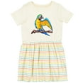 thumbnail image 3 of Inktastic Blue and Gold Macaw Parrot Girls Toddler Dress, 3 of 5