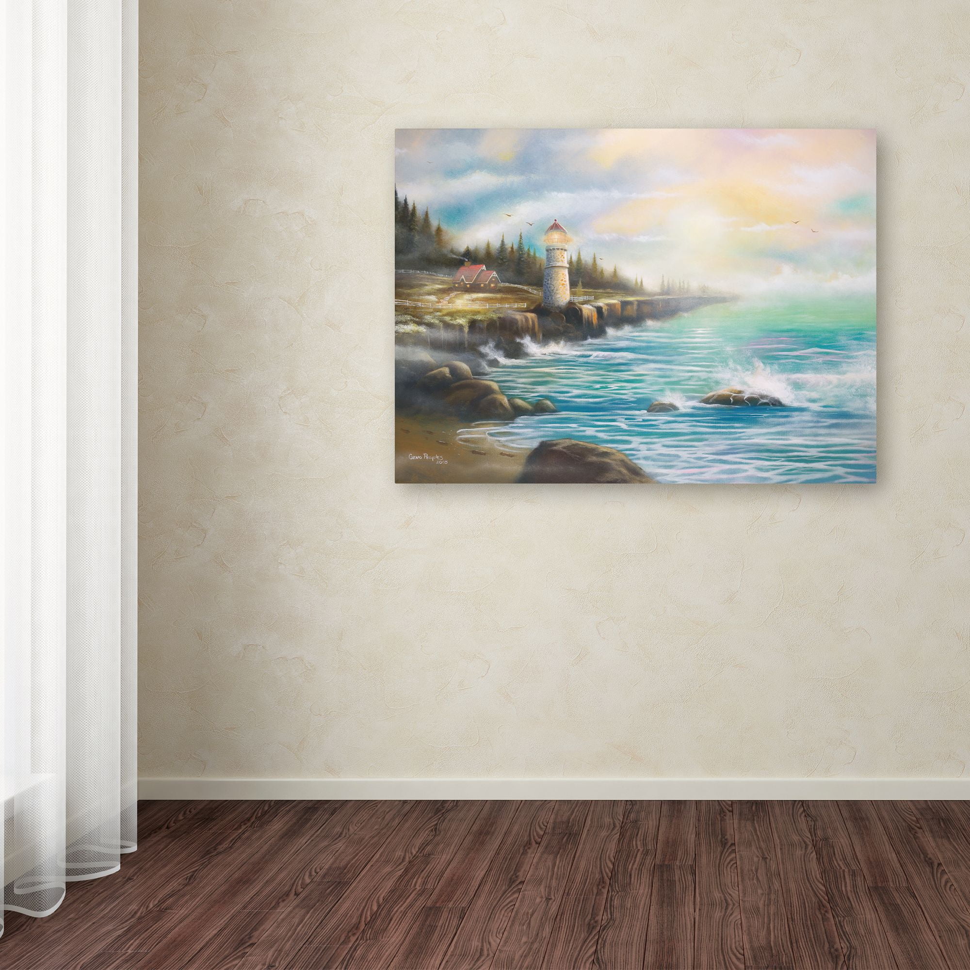 Trademark Fine Art 'Light On The Water' Canvas Art by Geno Peoples