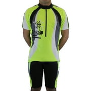 Men's Cool Plus Sublimated Print Race Cut Short-Sleeve Biking Cycling Jersey