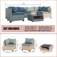 thumbnail image 2 of 9-Piece All-Weather Modular Outdoor Sectional Sofa Set with Water-Resistant Cushions, UV-Protected Wicker for Patio or Backyard, 2 of 5