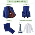 thumbnail image 5 of Boys Suit for Kids 6 Pieces Formal Dresswear Set Teen Boys Tuxedo Suits for Wedding Graduation, 5 of 5