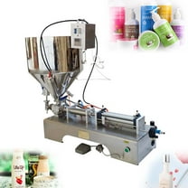 EQCOTWEA 30-300ml Pneumatic Liquid Paste Filling Machine Dispenser with Heating Hopper Single Nozzle