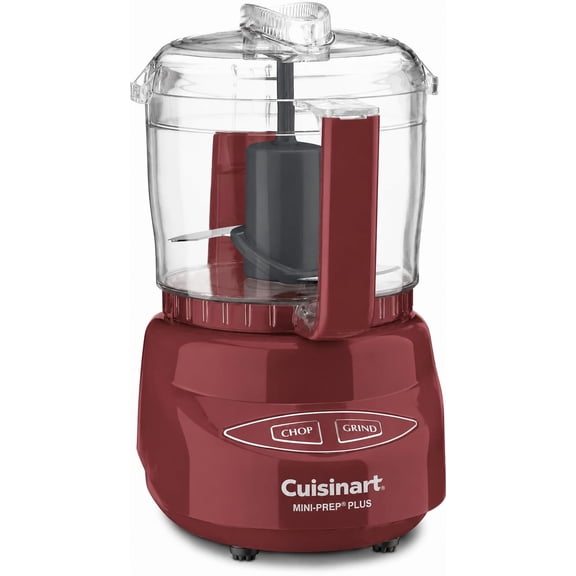 Mini Food Processor with Reversible Blade Dusty Red 24-Ounce