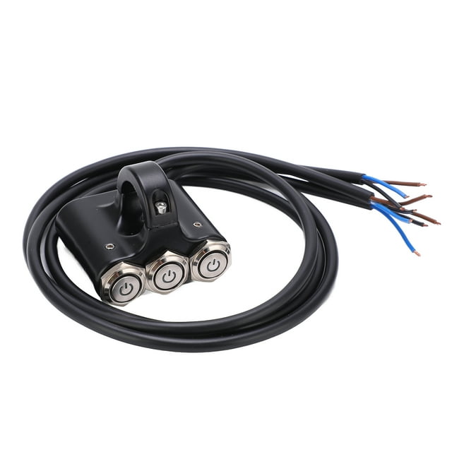 Motorcycle Handle Switch, Headlight Switch Overload Protection Higher Work Efficiency Waterproof Aluminium Alloy For 22mm Diameter Motorbike Handle