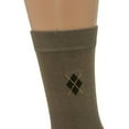 thumbnail image 4 of Sierra Socks Women's Dress Casual Argyle Bamboo Crew 1 Pair and 3 Pair Pack Socks (Large, Black/Brown/Tan), 4 of 12