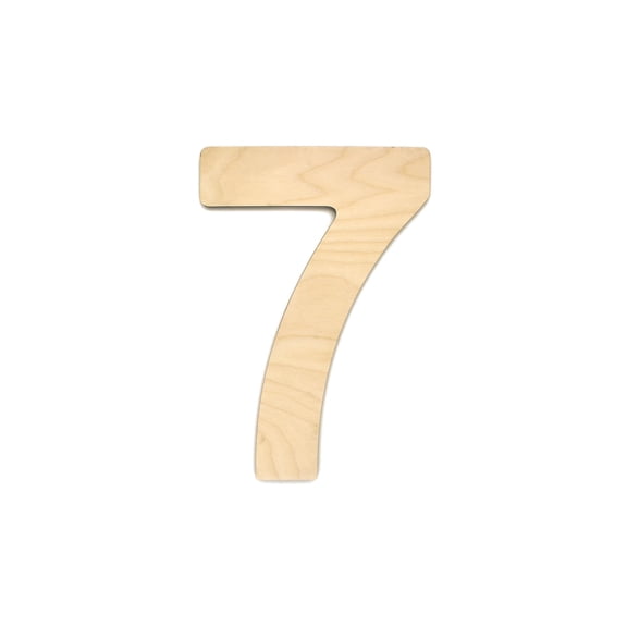 Essentials By Leisure Arts Arts Wood Letter 9.5" Birch No 7