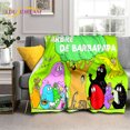 3D Cartoon Les Barbapapa Family Soft Blankets,Keep Warm Throw Blanket