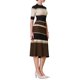 thumbnail image 4 of INSPIRAR CHIC Vestidos de Punto a Rayas para Mujer con Mangas Cortas, Vestido de Suéter Midi Acanalado 2XL Caqui Oscuro, 4 of 4
