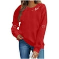 thumbnail image 3 of Royisotas Valentine Sweatshirts for Women Pullover Crew Neck Shirts Valentine's Days Winter Love Heart Womens Sweatshirts Cute, 3 of 7