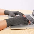 Compression Arthritis Gloves with Grips for Pain Relief Fingerless
