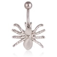 thumbnail image 1 of Women's Navel Ring Spider Design Belly Button Ring Body Piercing Jewelry, 1 of 10