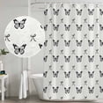thumbnail image 5 of Black Spring Butterfly Shower Curtain, Waterproof Shower Curtains for Bathroom, Bow Knot Washable Fabric Bathtub Curtain Set Bath Decor with 12 Hooks Long 72"x84", 5 of 8