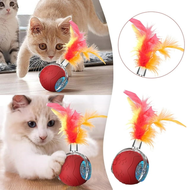 2025 Smart Interactive Motion Activated Cat Toy Automatic Rolling with Agile Moving Tail for Indoor Entertainment and Exercise