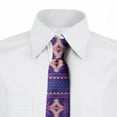 thumbnail image 2 of Aztec Necktie, Modern Inspire Ornate Pattern, Dress Tie, 3.7", Fuchsia Pale Peach, by Ambesonne, 2 of 3