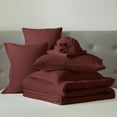 thumbnail image 6 of Flymme Twin Comforter Set Burgundy 5 Pieces Bed in a Bag , Soft Microfiber Red Comforter Bedding Sets with Flat Sheet, Fitted Sheet, Pillowcases, 6 of 9