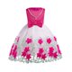 thumbnail image 1 of Vestido largo de fiesta de cumpleaños con lazo y flores de hilo de red para niñas pequeñas de Herrnalise, 1 of 4