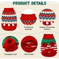 thumbnail image 4 of 2Pcs Puppy Christmas Sweater Cat Knitwear Xmas Dog Warm Clothes Sweater, 4 of 6