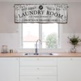 thumbnail image 5 of Funny Laundry Room Curtains Valance for Windows, Vintage Farmhouse Short Half Topper Rod Pocket, Self-Service Loads of Fun Quotes Home Living Room Bedroom Door Decor 54, 5 of 6