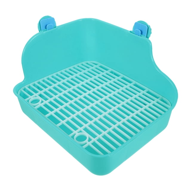 ORDDIART Green Plastic Potty Trainer for Small Pets Durable Easy to Use Litter Box for Rabbits Ferrets and Hamsters 5.5 x 5.5 x 4.5 Inches