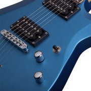 Schecter C-6 Deluxe Series Electric Guitar - Satin Light Blue Metallic