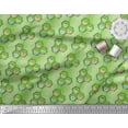thumbnail image 2 of Soimoi Green Cotton Voile Fabric Honeycomb,Coffee & Tea Cup Beverages Print Sewing Fabric Yard 42 Inch Wide, 2 of 3