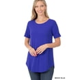 thumbnail image 3 of Zenana Women & Plus Short Sleeve Round Neck & Hem Relaxed Fit Casual Tee Shirt Top, 3 of 5
