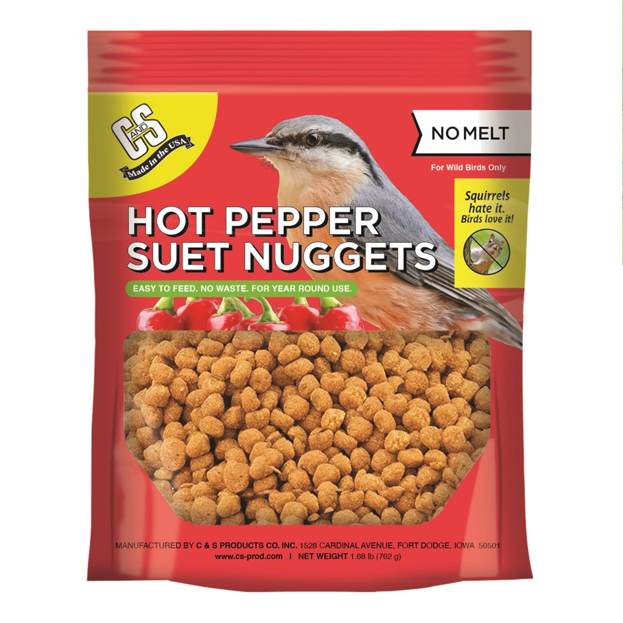 C&S Hot Pepper Suet Nuggets, No Melt No Waste, Wild Bird Food, 27 oz