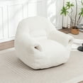 thumbnail image 6 of NEW Bean Bag Chair, Comfy Bean Bag Sofa with Back Support, Faux Fur Bean Bag Chair for Adults and Kids, Stuffed Floor Sofa for Living Room, Bedroom, Apartment, White, 6 of 9