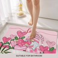 thumbnail image 6 of Pink Valentine's Gnomes Doormat Outdoor Entrance 24"x36", Love Heart Checkered Stripe Absorb Moisture Dirt Door Mats, Non-Slip Rubber Backing Floor Mats Indoor, Low-Profile Front Door Rugs, 6 of 9