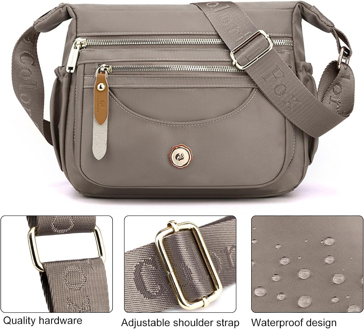 Crossbody Bags for Women Multi-Pockets Shoulder Bag Purses Waterproof Travel Satchel