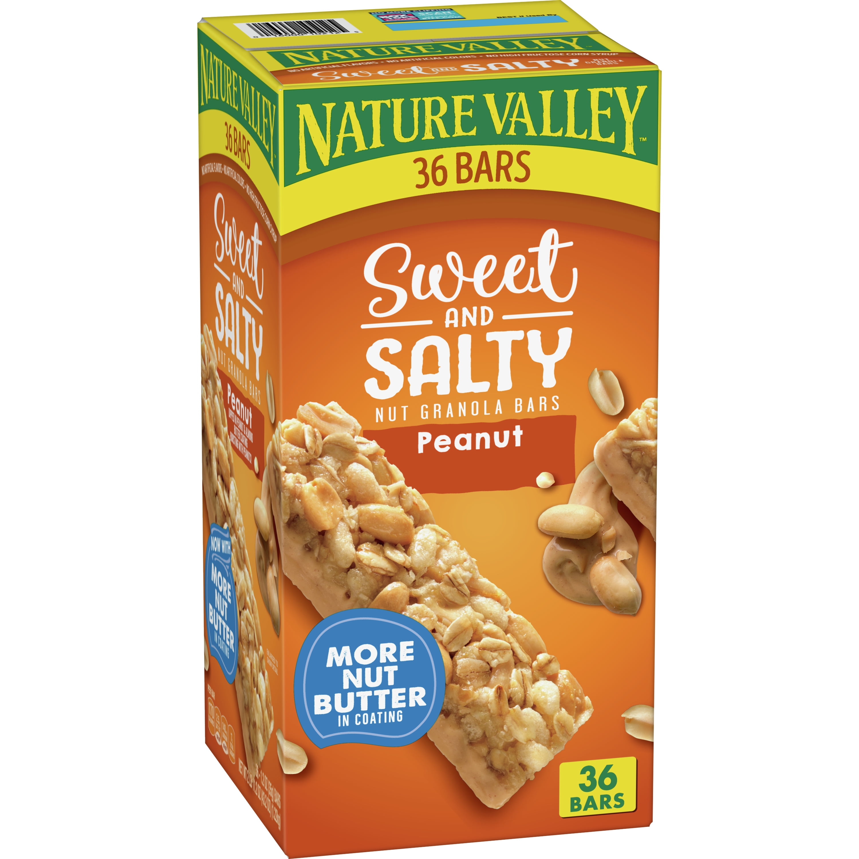 Nature Valley Granola Bars, Sweet and Salty Nut, Peanut, 36 Bars, 43.2 oz