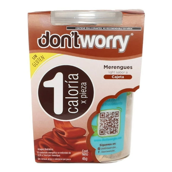Merengues Don't Worry light sabor a cajeta 46 g