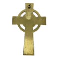 thumbnail image 2 of Exclusively Irish Claddagh Cross - Trinity Knot and Claddagh center-Brass  5” x 7.7”, 2 of 2