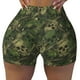 thumbnail image 2 of Fotbe Green Camouflage Skull Shorts Sin Costuras – Shorts Deportivos de Cintura Alta para Mujer, Elásticos para Gimnasio, Yoga, Running o Ciclismo-Large, 2 of 8