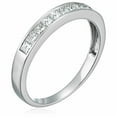 thumbnail image 2 of Vir Jewels 1/2 CTTW Princess Diamond Wedding Band for Women Channel Square in 14K White Gold, 2 of 6