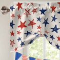 thumbnail image 5 of Independence Day Tie Up Valances Curtain, Adjustable Kitchen Red Blue Stars Valances for Windows Decor, Rod Pocket Short Curtains Set for Bedroom/Bathroom, 42"x18", 5 of 9