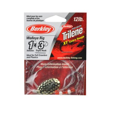 Berkley Walleye Mono Rig, Hammered Gold Indiana Blade, 4