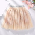 thumbnail image 2 of Splozh Toddler Girls Layered Tutu Skirt Sparkling Sequin Tulle Dance Skirts,Beige 4-5 Years, 2 of 4