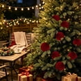thumbnail image 6 of Velvet Wine Red Christmas Ball Ornament Large Size 15cm for Tree and Holiday Decor, 6 of 6