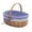 Blue, variant on Dvumao Wicker Woven Basket Hand Woven Wicker Storage Basket With Handle And Linen Cloth Lining Versatile Bread And Fruit Versatile Organizer For Home Party And Picnic
