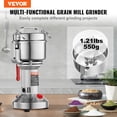 Royal Swiss Mulino Elettrico 1800W, 350g, Lame In Acciaio Inox A 3 Strati, Per Cereali, Caffè, Spezie E Farina, Con Timer E Protezione Da Sovraccarico