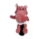 thumbnail image 1 of Funda de madera para cabeza de golf de peluche con forma de animal hipopótamo rojo, 1 of 9