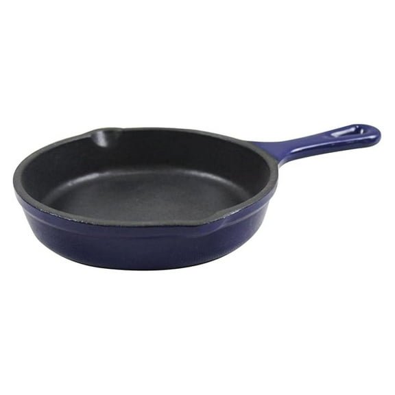 Cast Iron Enameled Cookware (Skillet 8", Blue)